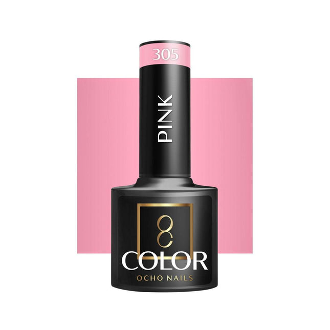 OCHO NAILS hibridinis nagų lakas PINK 305, 5g - Beauty Kit