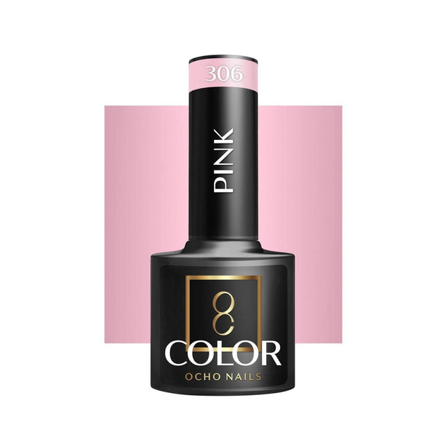 OCHO NAILS hibridinis nagų lakas PINK 306, 5g - Beauty Kit