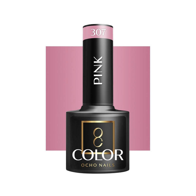 OCHO NAILS hibridinis nagų lakas PINK 307, 5g - Beauty Kit