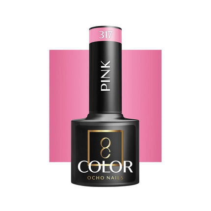 OCHO NAILS hibridinis nagų lakas PINK 317, 5g - Beauty Kit