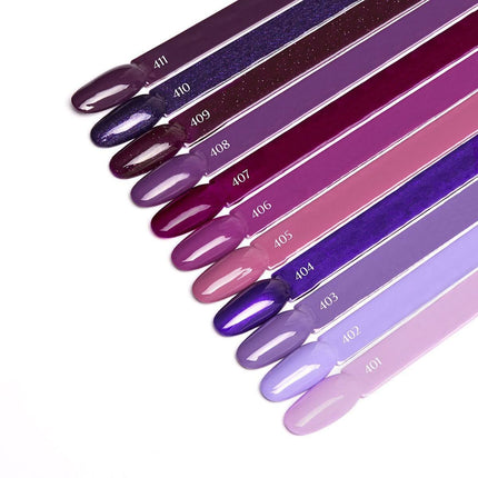 OCHO NAILS hibridinis lakas VIOLET 411 – stabili spalva manikiūrui ir pedikiūrui