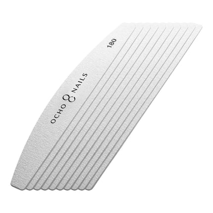 OCHO NAILS keičiami abrazyviniai lapeliai metalinei dildei #180, 10 vnt. - Beauty Kit