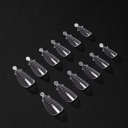 OCHO NAILS permatomos migdolo formos nagų formelės – intensyviam salonų naudojimui, 120 vnt. pakuotė