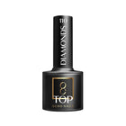 OCHO NAILS DIAMONDS TOP NO WIPE 110 viršutinis nagų lako sluoksnis be lipnumo, 5 g – profesionalus manikiūro produktas salona