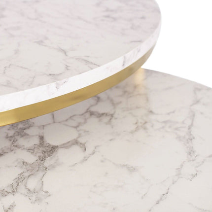 OLIS MAX, kavos staliukų rinkinys, auksinės/ marmuro spalvos - Beauty Kit