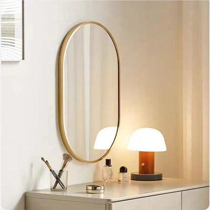 Ovalus veidrodis auksiniu rėmu, 100x50cm. - Beauty Kit