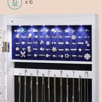 Pakabinama papuošalų spintelė su veidrodžiu JJC99WT - Beauty Kit