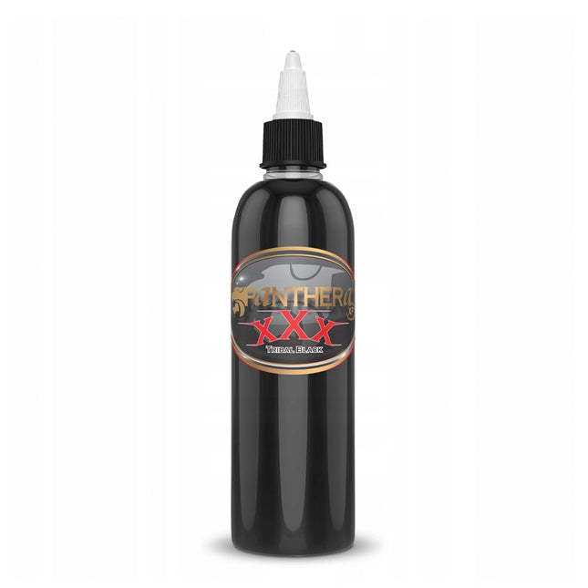 PANTHERA Black Tribal XXX tatuiruočių dažai 150 ml – intensyviausia juoda spalva profesionaliems meistrams