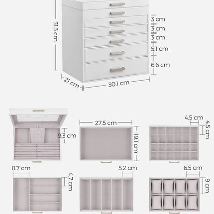 Papuošalų dėžutė JBC138, balta - Beauty Kit