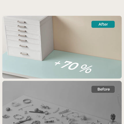 Papuošalų dėžutė JBC138, balta - Beauty Kit