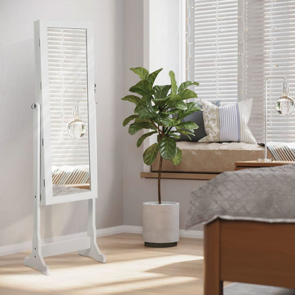 Papuošalų spintelė su veidrodžiu LED JBC94W - Beauty Kit