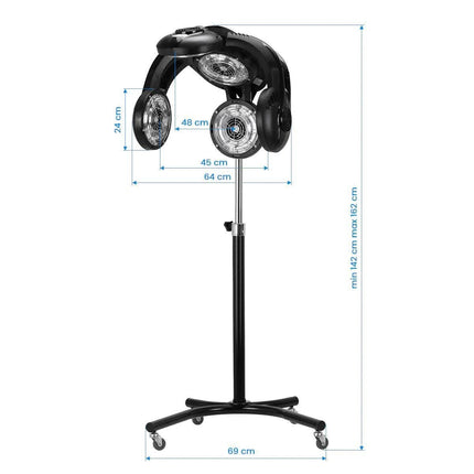 Pastatomas infrazonas GABBIANO GL-505S, juodas - Beauty Kit
