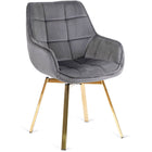 Pasukama aksominė kėdė MIA, pilka - Beauty Kit