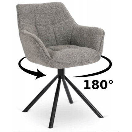 Pasukama kėdė PEONY – pilkos spalvos - Beauty Kit