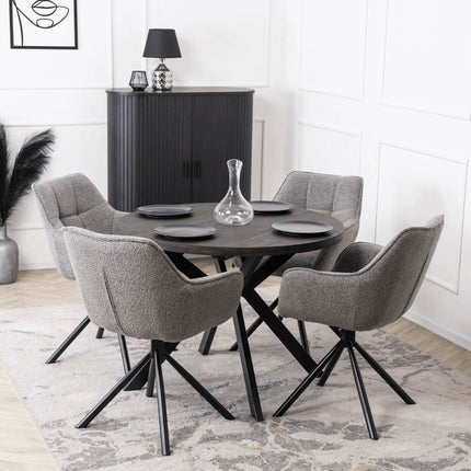 Pasukama kėdė PEONY – pilkos spalvos - Beauty Kit