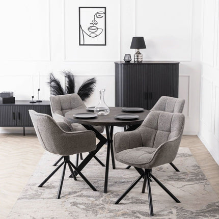 Pasukama kėdė PEONY – pilkos spalvos - Beauty Kit