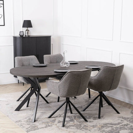 Pasukama kėdė PEONY – pilkos spalvos - Beauty Kit