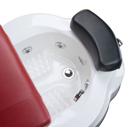 Pedikiūro kėdė su masažo funkcija ir pėdų vonele BR-3820D, burgundiška spalva - Beauty Kit