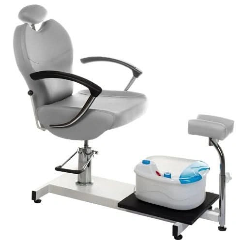 Pedikiūro kėdė su pėdų masažuokliu BR-2301, šviesiai pilka