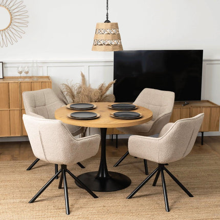 PEONY Beige besisukanti kėdė - Beauty Kit