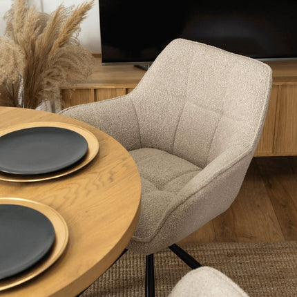 PEONY Beige besisukanti kėdė - Beauty Kit