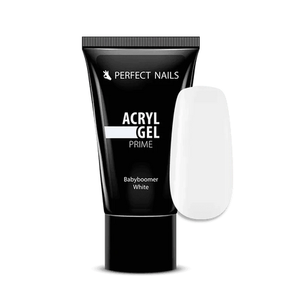 Perfect Nails akrigelis Babyboomer White 30g – profesionali balta spalva gradientiniams nagams manikiūrui