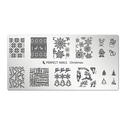 PERFECT NAILS Christmas nagų atspaudavimo plokštelė - Beauty Kit