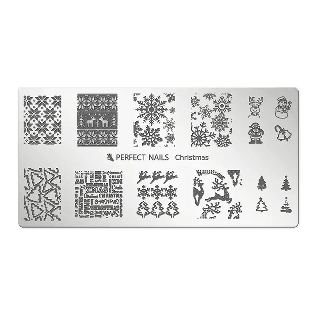 PERFECT NAILS Christmas nagų atspaudavimo plokštelė - Beauty Kit