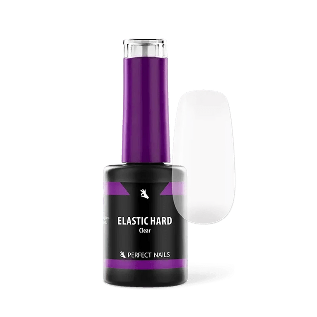 PERFECT NAILS Elastic Hard guminis bazės pagrindas CLEAR, 8 ml. - Beauty Kit