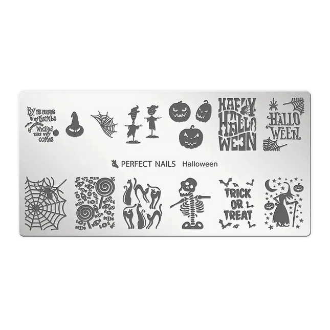 PERFECT NAILS Helloween nagų atspaudavimo plokštelė - Beauty Kit