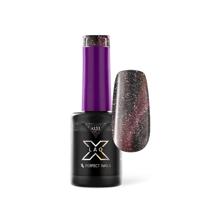 PERFECT NAILS LaQ X Flash Cat Eye gelinis lakas Pink Glam X133, 8 ml. - Beauty Kit