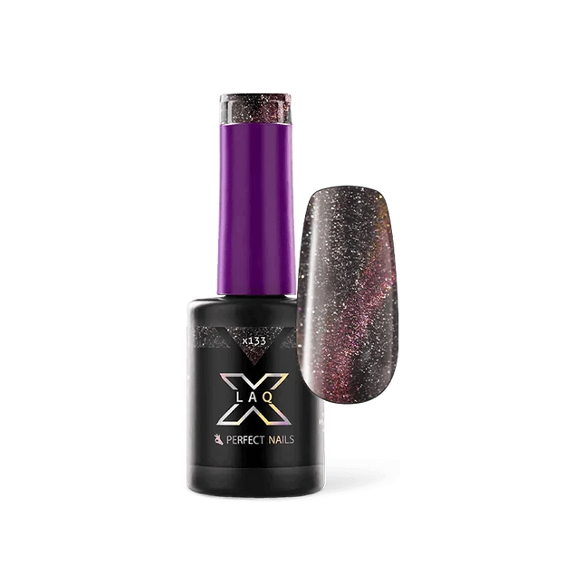 PERFECT NAILS LaQ X Flash Cat Eye gelinis lakas Pink Glam X133, 8 ml. - Beauty Kit