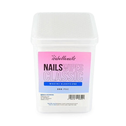 Perforuoti medvilniniai balti lapeliai manikiūrui ISABELLE, 200 vnt - Beauty Kit