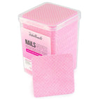 Perforuoti medvilniniai rožiniai lapeliai manikiūrui ISABELLE, 200 vnt - Beauty Kit