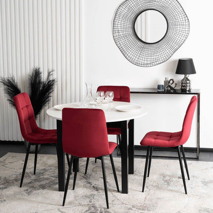 PERU kėdė, burgindiškos spalvos aksomas - Beauty Kit