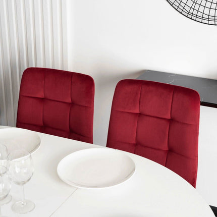 PERU kėdė, burgindiškos spalvos aksomas - Beauty Kit