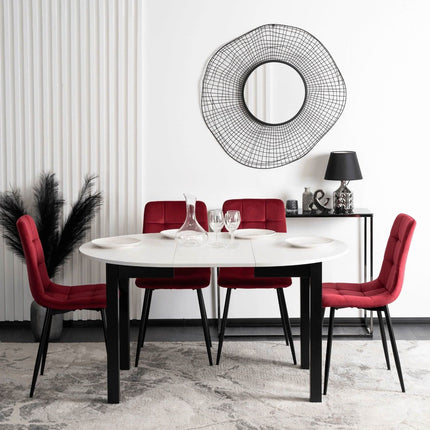 PERU kėdė, burgindiškos spalvos aksomas - Beauty Kit