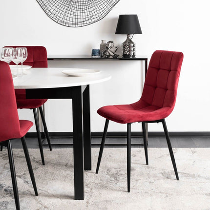 PERU kėdė, burgindiškos spalvos aksomas - Beauty Kit