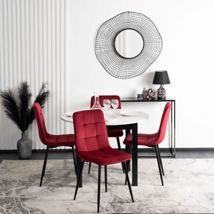 PERU kėdė, burgindiškos spalvos aksomas - Beauty Kit