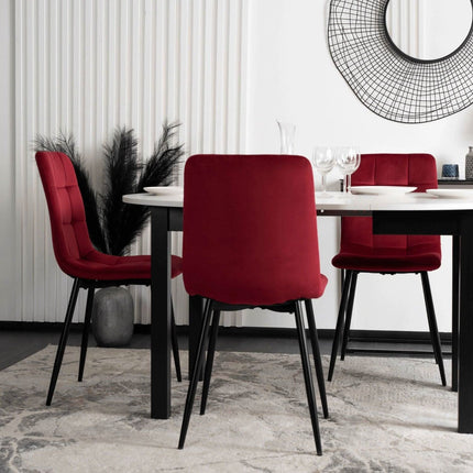 PERU kėdė, burgindiškos spalvos aksomas - Beauty Kit