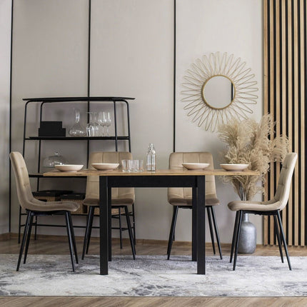 PERU kėdė, smėlinis aksomas - Beauty Kit