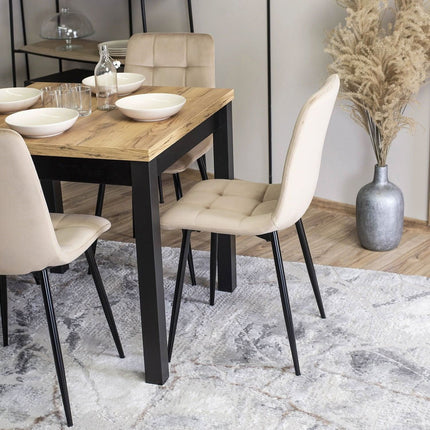 PERU kėdė, smėlinis aksomas - Beauty Kit