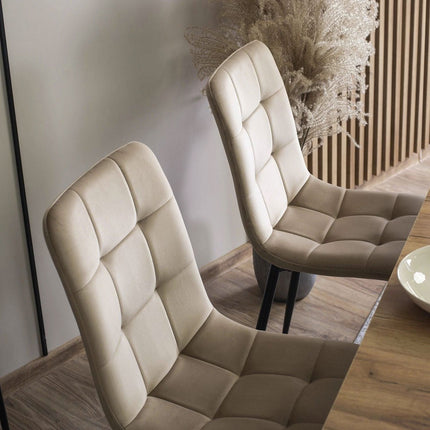 PERU kėdė, smėlinis aksomas - Beauty Kit