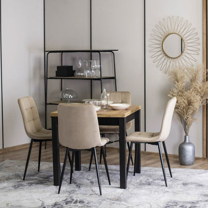 PERU kėdė, smėlinis aksomas - Beauty Kit