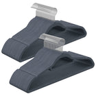 Pilkos spalvos aksominės pakabos CRF20VX, 20 vnt. - Beauty Kit