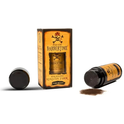 Plaukų tankinimo pudra BARBERTIME Hair Building Keratin Fiber, Dark Brown, 21 g