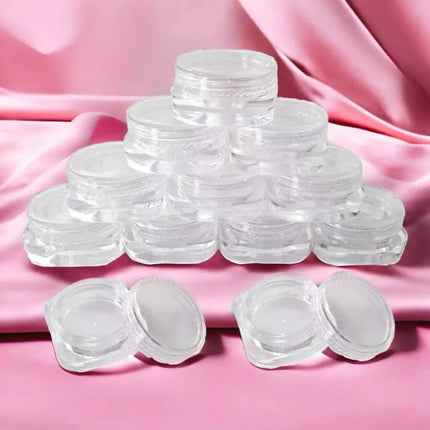 Plastikiniai indeliai dekoracijoms, mėginukams 3 ml, 50 vnt - Beauty Kit