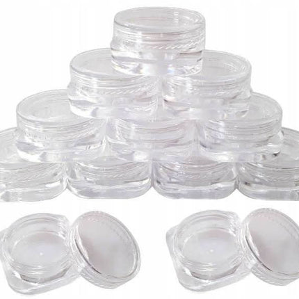 Plastikiniai indeliai dekoracijoms, mėginukams 3 ml, 50 vnt - Beauty Kit