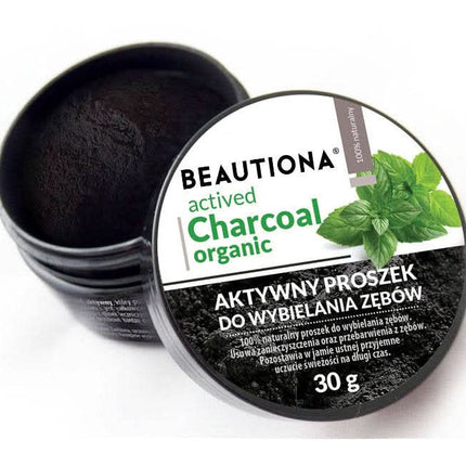 Beautiona aktyvieji dantų balinimo milteliai, 30g.