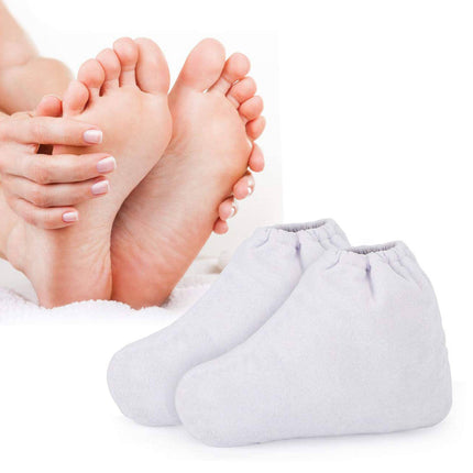 Frotinės baltos kojinės parafino procedūroms, 1 pora